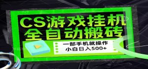 CSGO游戏挂机捡漏搬砖，超稳定的项目，带领1000+小白实现日入500+-柯南聊项目