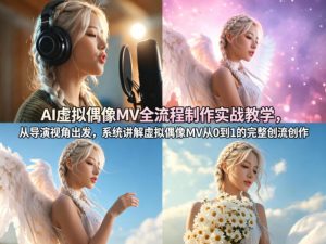 AI虚拟偶像MV全流程制作实战教学，从导演视角出发，系统讲解虚拟偶像MV从0到1的完整创作流程-柯南聊项目