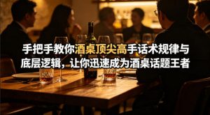 付费文章:手把手教你酒桌顶尖高手话术规律与底层逻辑,让你迅速成为酒桌话题王者(二十年全网独家经验分享)-柯南聊项目